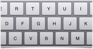 'F' and 'J' keys of a computer keyboard have an emblem