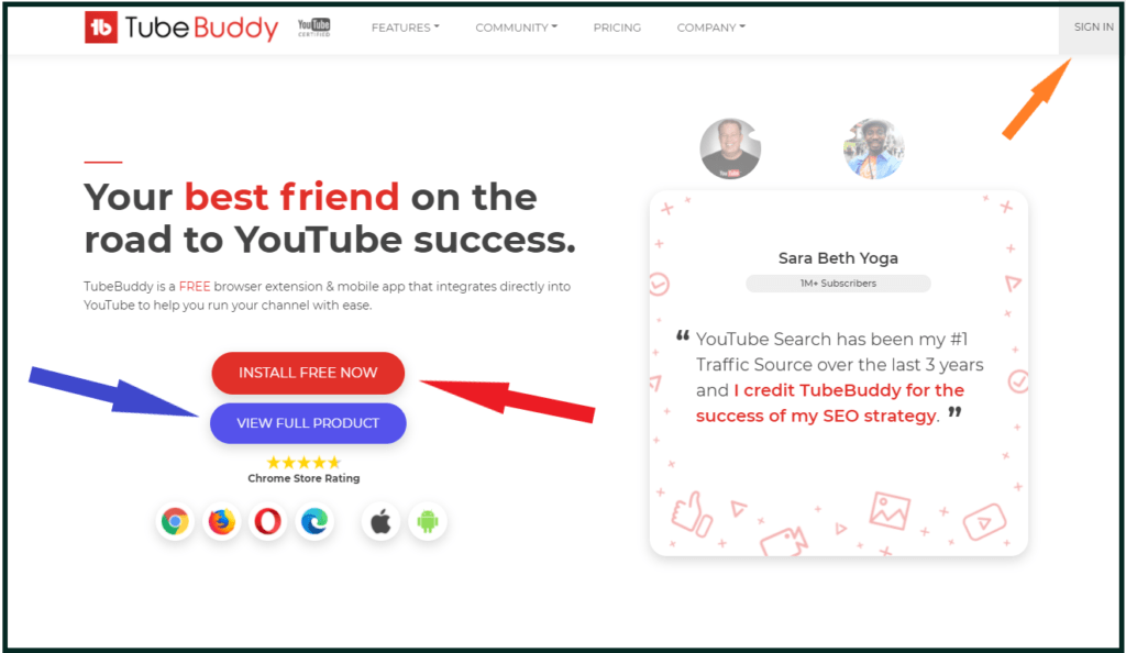 TubeBuddy website